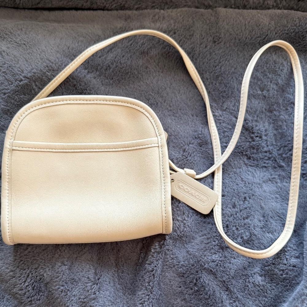 Vintage Coach 9017 Abbie Crossbody Bag Bone 1998